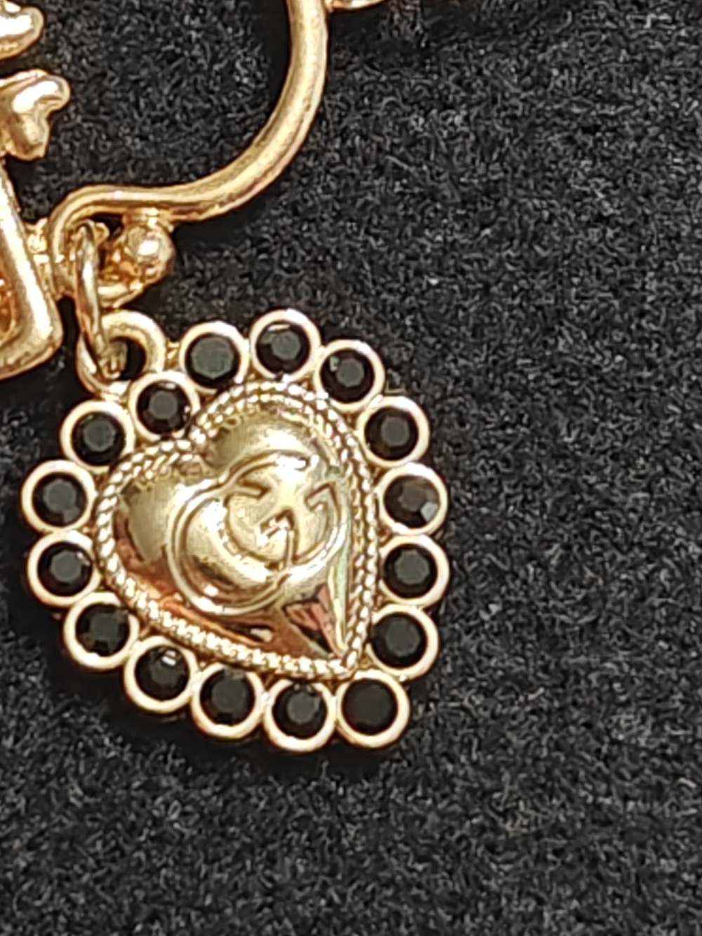 Gold-Tone Red Crystal Purse Keychain Charm - Picture 2 of 3